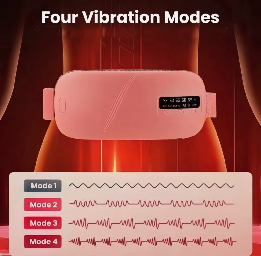 CrampRelief Pro | Wireless and Portable Heat & Massage Pad for Fast Period Pain Relief