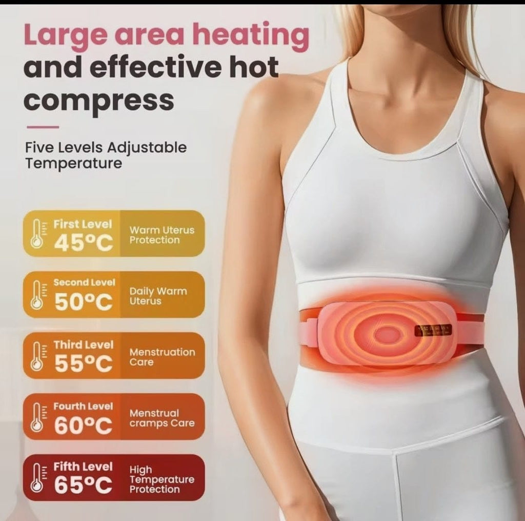 CrampRelief Pro | Wireless and Portable Heat & Massage Pad for Fast Period Pain Relief