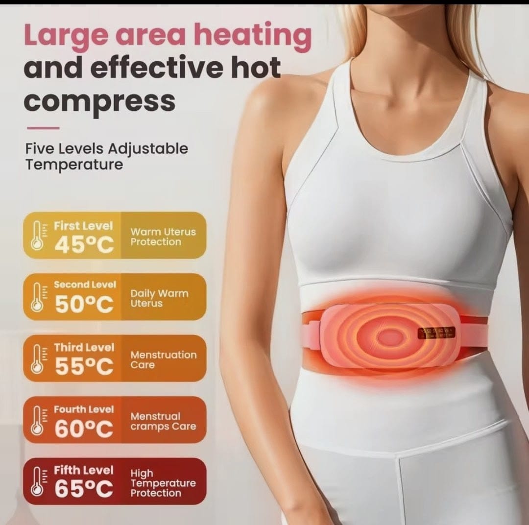 CrampRelief Pro | Wireless and Portable Heat & Massage Pad for Fast Period Pain Relief