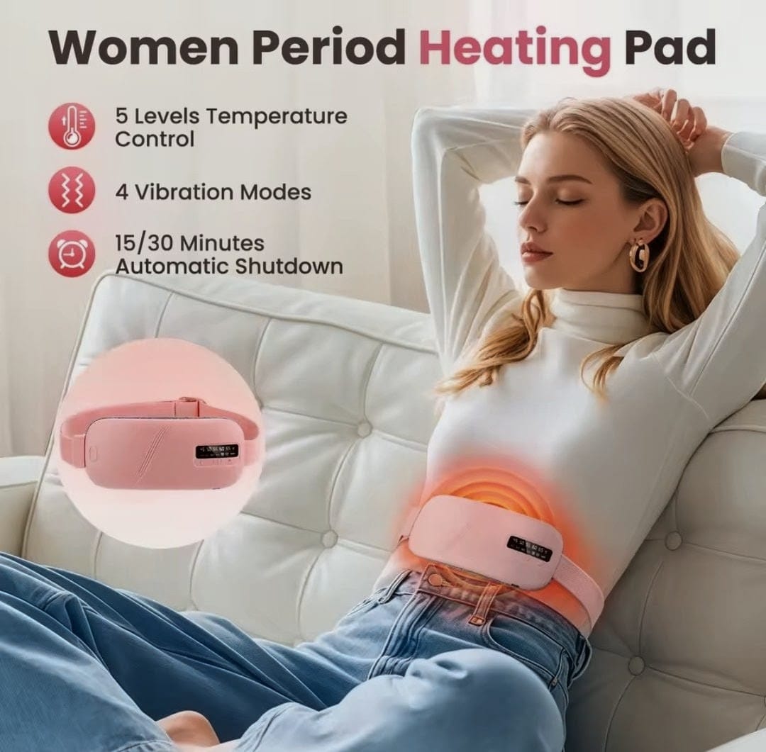 CrampRelief Pro | Wireless and Portable Heat & Massage Pad for Fast Period Pain Relief