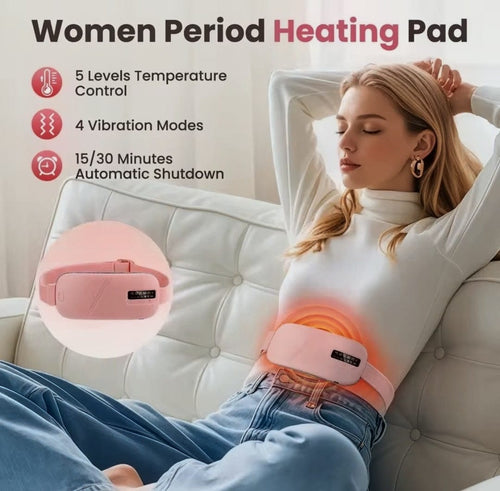 CrampRelief Pro | Wireless and Portable Heat & Massage Pad for Fast Period Pain Relief