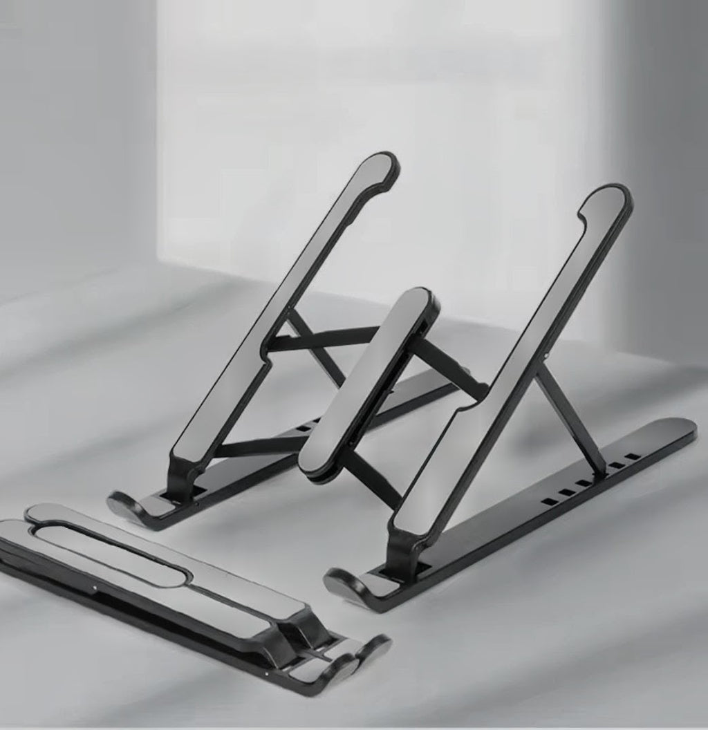 Premium Adjustable Aluminum Laptop Stand – 6-Level Ergonomic Foldable Cooling Stand