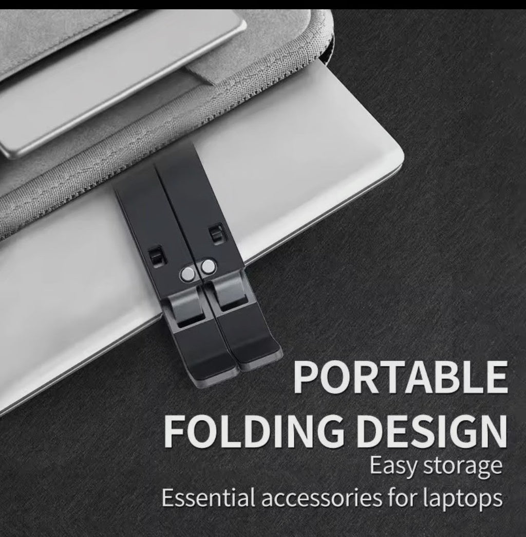 Premium Adjustable Aluminum Laptop Stand – 6-Level Ergonomic Foldable Cooling Stand