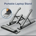 Premium Adjustable Aluminum Laptop Stand – 6-Level Ergonomic Foldable Cooling Stand